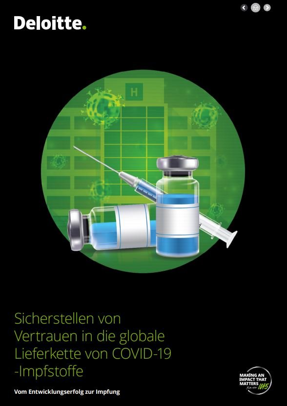 Cover Whitepaper: Sicherstellen von Vertrauen in die globale Lieferkette von Covid-19-Impfstoffe